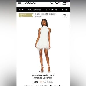 NWT Amanda Uprichard Lunaria Dress in Ivory